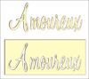 embellissement en français pour le scrapbooking Mot Amoureux en Carton