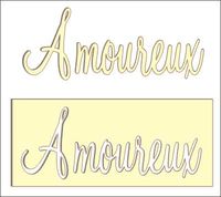 Embellissement Scrap Mot Amoureux en Carton