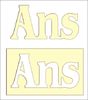 embellissement en français pour le scrapbooking Mot Ans en Carton