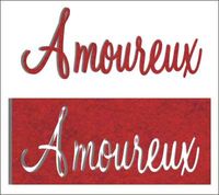 Embellissement Scrap Mot Amoureux en Feutrine