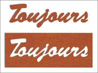 Embellissement Scrap Mot Toujours en Feutrine