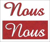 Embellissement Scrap Mot Nous en Feutrine