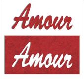 Embellissement Scrap Mot Amour en Feutrine