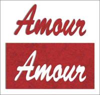 Embellissement Scrap Mot Amour en Feutrine