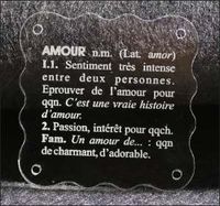 Embellissement Scrap Définition de l'Amour en Transparence givrée