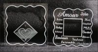 Embellissement Scrap Cadre Amour en Transparence givrée