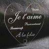 embellissement en français pour le scrapbooking Page Coeur Je t'aime, à la folie, en Transparence givrée