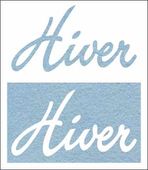 Embellissement Scrap Mot Hiver en Feutrine