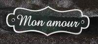 Embellissement Scrap Mot (6 à 10 let.)  sur Etiquette Antique, en Transparence givrée