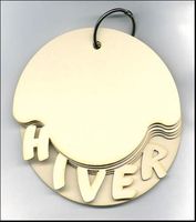 Embellissement Scrap Mini Album Hiver en Carton