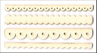 Embellissement Scrap Bordures Petit Beurre, en Carton bois