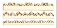 Embellissement Scrap Bordures à Volutes, en Carton bois